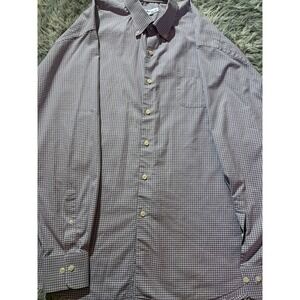 Peter Millar XXL Button Down Shirt Purple Gingham Check Cotton Dress Classic Fit